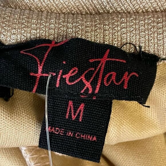 NWT Fiestar Nude Bodycon Mini Dress with CrissCross Straps in Front Size Medium - Picture 6 of 11